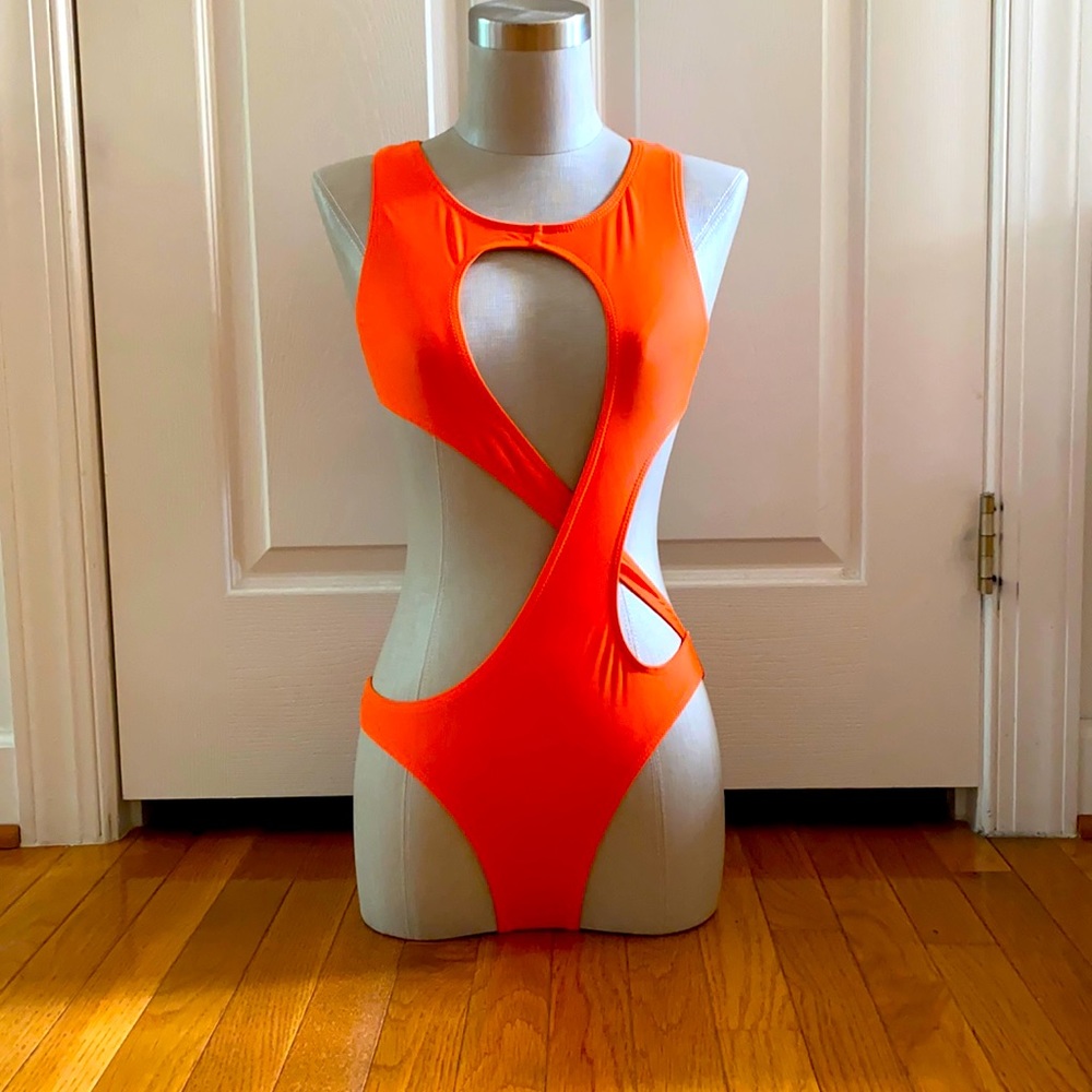 NEW Orange One-piece sexy swimsuit